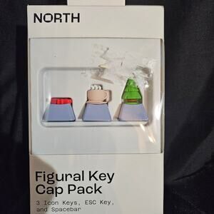 Christmas Coffee Tree Figural key cap pack 3 Icon keys, ESC key, and spacebar